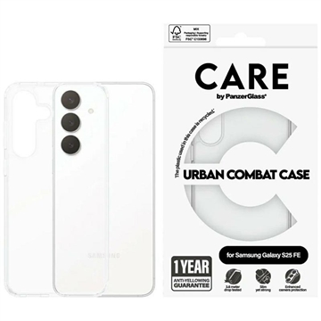Funda PanzerGlass Care Urban Combat para Samsung Galaxy S25 FE - Transparente