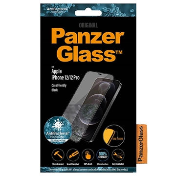 PanzerGlass Case Friendly Protector de Pantalla para iPhone 12/12 Pro - Borde Negro