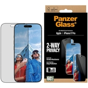 Privacy Protector de pantalla iPhone 17 Pro PanzerGlass Ultra-Wide Fit EasyAligner 2-Way - 9H - Borde negro