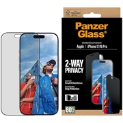 Protector de pantalla Privacidad iPhone 17/16 Pro PanzerGlass Ultra-Wide Fit EasyAligner 2-Way - 9H - Borde negro