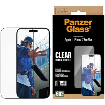 Protector de Pantalla PanzerGlass Ultra-Wide Fit EasyAligner para iPhone 17 Pro Max - Transparente
