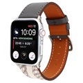 Correa de Cuero Pattern para Apple Watch Series 5/4/3/2/1 - 38mm, 40mm - Negro