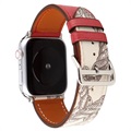 Correa de Cuero Pattern para Apple Watch Series 5/4/3/2/1 - 38mm, 40mm - Rojo