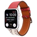 Correa de Cuero Pattern para Apple Watch Series 5/4/3/2/1 - 38mm, 40mm - Rojo