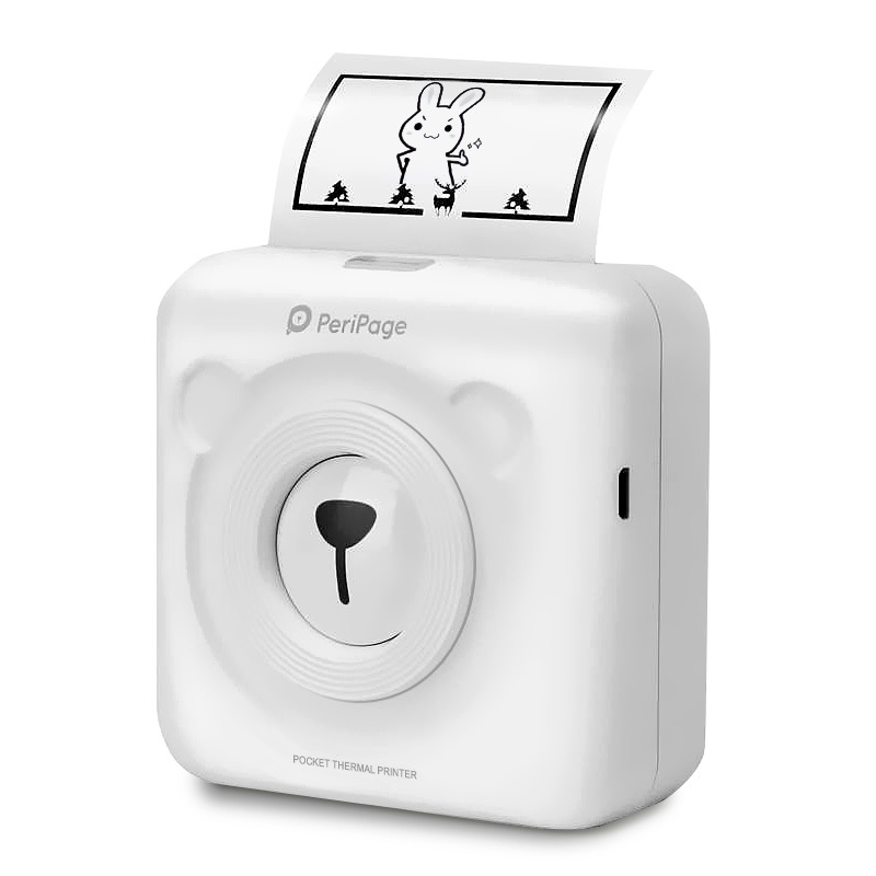 Impresora Portátil Térmica de Bolsillo PeriPage Bluetooth - Blanco