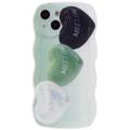 Carcasa de TPU Stylish Wavy Edge para iPhone 14 - 3 Corazones