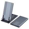 Soporte de teléfono Soporte de escritorio de tableta de aluminio ajustable Accesorios de oficina de base de base de teléfono completamente plegable