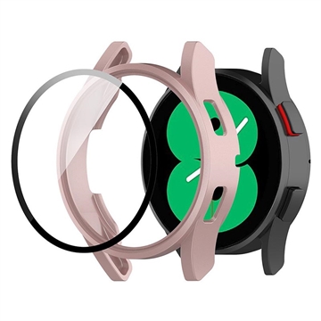 Carcasa de Plástico con Protector de Pantalla para Samsung Galaxy Watch FE - 40mm - Rosa Dorado