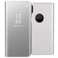 Luxury Series Mirror View Flip Case para iPhone X / iPhone XS - Plateado