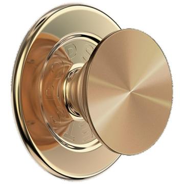 PopSockets Round MagSafe PopGrip Soporte y Agarre Expansible - Aluminio Radial Oro