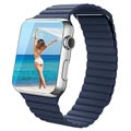 Corea de Cuero Premium para Apple Watch Series 5/4/3/2/1 - 44mm, 42mm - Azul