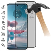 Protector de Pantalla de Cobertura Completa Privacy para Motorola Edge 40 Neo - Borde Negro