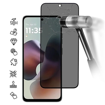 Protector de Pantalla Cobertura Completa Privacy para Motorola Moto G56 - Borde Negro