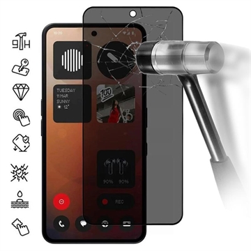 Protector de pantalla de Cobertura Completa Privacy para Nothing Phone (3a)/(3a) Pro - Borde Negro