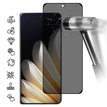 Protector de pantalla de Cobertura Completa Privacy para Oppo Find N5 - Borde Negro
