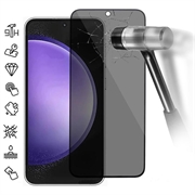 Protector de Pantalla de Cobertura Completa Privacy para Samsung Galaxy S24 FE - Borde Negro