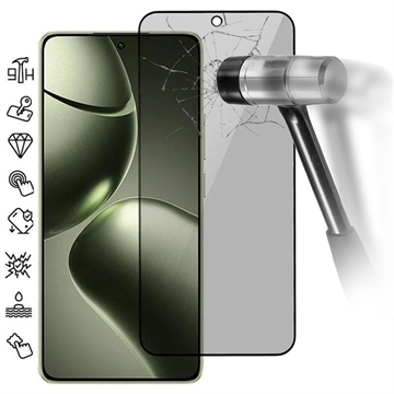 Protector de Pantalla de Cobertura Completa Privacy para Xiaomi 14T/14T Pro - Borde Negro