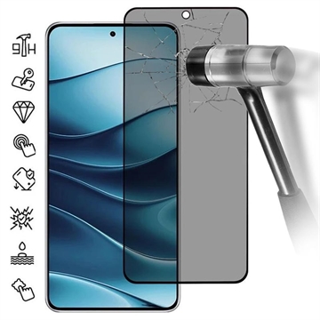 Protector de Pantalla de Cobertura Completa Privacy para Xiaomi Redmi Note 14 - Borde Negro