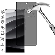 Protector de Pantalla de Cobertura Completa Privacy para Xiaomi Redmi Note 14 Pro+ 5G/13 Pro+ - Borde Negro