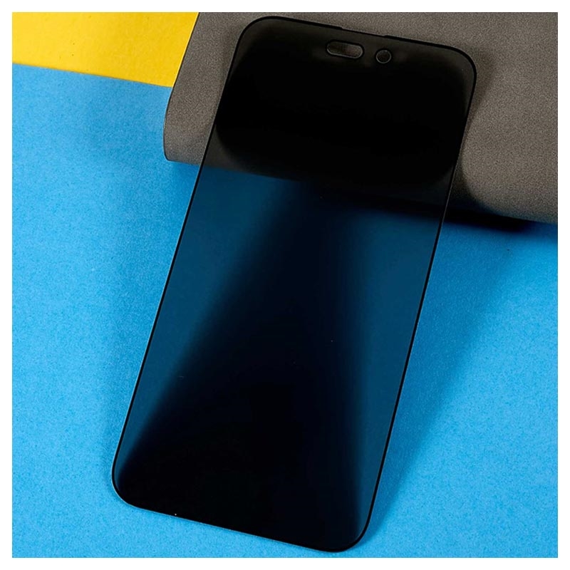 Protector de Pantalla - 9H - de Cobertura Completa Privacy para iPhone 14  Pro - Borde Negro