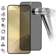 Protector de pantalla de cristal templado Samsung Galaxy S25+ Privacy - Soporta desbloqueo por huella dactilar - Negro Edge