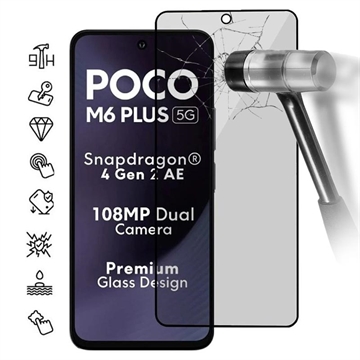Protector de Pantalla de Cristal Templado Privacidad para Xiaomi Poco M6 Plus
