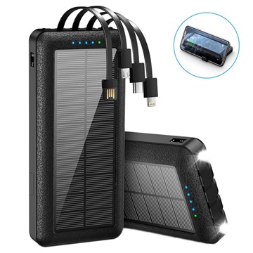 Batería Externa / Cargador Solar Resistente al Agua - 20000mAh - Verde