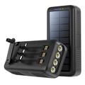 Psooo PS-618 30000mAh Solar Power Bank con manivela