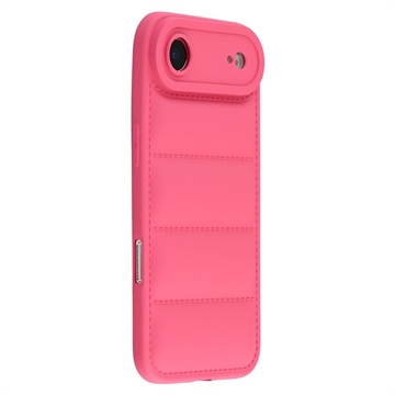 iPhone Air Funda de TPU a prueba de golpes para chaqueta acolchada - Hot Pink