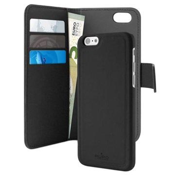 Funda Desmontable Puro para iPhone 7 / iPhone 8 - Estilo Cartera - Negro