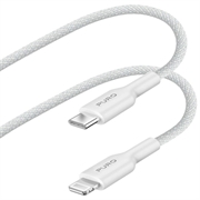 Puro Fabrik Cable de carga y sincronización USB-C / Lightning - 1,2 m - Blanco