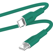 Cable Puro Icon Soft USB-C / USB-C - 1,5 m - Verde oscuro