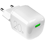 Cargador de pared Puro MiniPro GaN USB-C - 20 W - Blanco