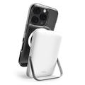 Puro Stand Power Mag 10000mAh Wireless Power Bank - Compatible con MagSafe - Blanco
