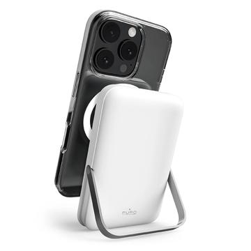 Puro Stand Power Mag 10000mAh Wireless Power Bank - Compatible con MagSafe - Blanco