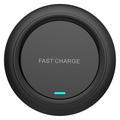 Q18 Cargador inalámbrico de sobremesa con carga rápida de 15 W y forma redonda