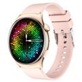 QX10 1.43" AMOLED Display Bluetooth Calling Health Monitoring Smart Watch - Rosa / Oro