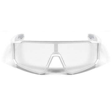 QY-Pro1 Gafas de ciclismo inteligentes con traducción AI y conectividad Bluetooth - Blanco / Lente fotocrómica