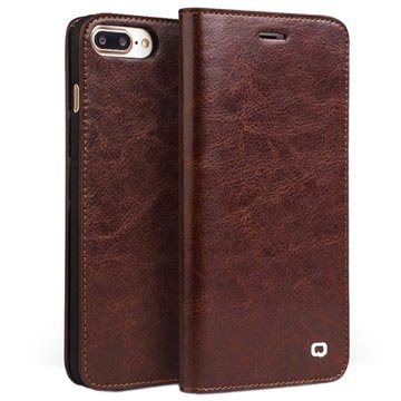 Funda Clásica de Cuero Qialino para iPhone 7 Plus - Estilo Cartera