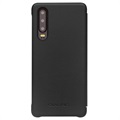 Funda de Cuero Qialino Smart View para Huawei P30 - Negro