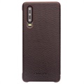 Funda de Cuero Qialino Smart View para Huawei P30 - Marrón