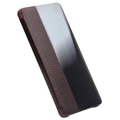 Funda de Cuero Qialino Smart View para Huawei P30 - Marrón
