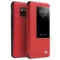 Funda de Cuero Qialino Smart View para Huawei Mate 20 Pro - Rojo