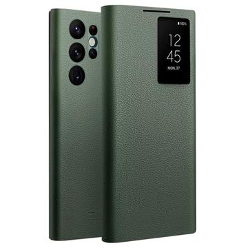Qialino Smart View Huawei Mate 20 X Flip Leather Case - Black