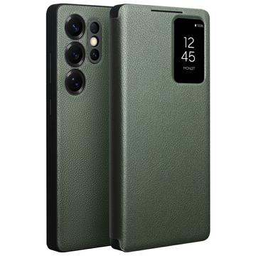 Funda de Cuero con Tapa Qialino Smart View para Samsung Galaxy S25 Ultra