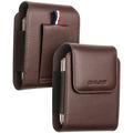 Qialino Funda universal de cintura de piel para teléfonos plegables