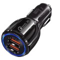 Cargador Rápido de Coche DC-681 Quick Charge 3.0 30W - 2 x USB -  Negro