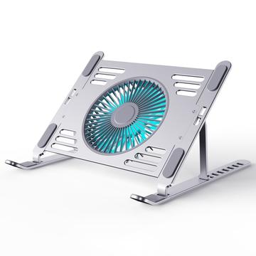 R-JUST HZ44 Soporte Plegable de Refrigeración para Portátil - Plata