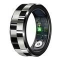 R9 Premium Anillo Inteligente de Acero Inoxidable con Funda de Carga - Tamaño: 8/18.1mm
