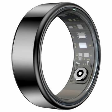 R99 Fitness & Wellness Smart Ring con estuche de carga - Tamaño: 7/17.4mm - Negro